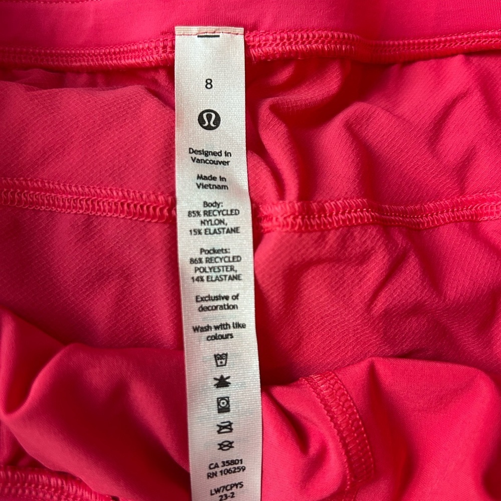 lululemon athletica Women's Vibrant Pink Athletic Shorts - Picture 7 of 7